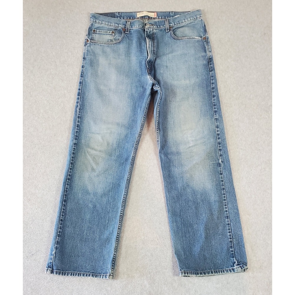 Vintage Y2K Levis 569 Loose Straight Jeans FITS 38X30 tag size 38x32 Light Wash